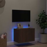 vidaXL Tv-wandmeubel met LED-verlichting 60x35x41 cm bruineikenkleurig