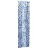 vidaXL-Vliegengordijn-56x185-cm-chenille-blauw,-wit-en-zilver