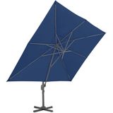 VidaXL Zweefparasol Aluminium Paal 4x3m Azuurblauw