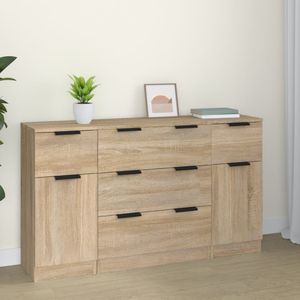 vidaXL-3-delige-Dressoirset-bewerkt-hout-sonoma-eiken