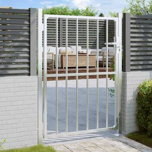 vidaXL Tuinpoort 100x145 cm roestvrij staal