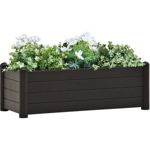 VidaXL Verhoogde Plantenbak 100x43x35 cm PP Antraciet