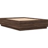 vidaXL Bedframe bewerkt hout bruin eikenkleur 160x200 cm