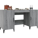 vidaXL Bureau 140x50x75 cm bewerkt hout grijs sonoma eikenkleurig