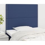 vidaXL Hoofdborden 2 st 80x5x78/88 cm stof blauw