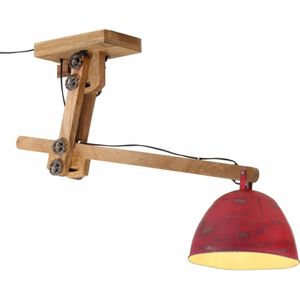 vidaXL Plafondlamp 25 W E27 105x30x65-108 cm verweerd rood