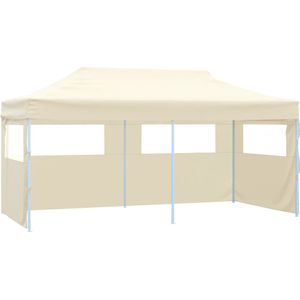VidaXL Inklapbare Partytent 3x6m Staal Crème