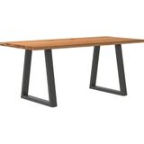 vidaXL Eettafel rechthoekig 180x80x74 cm massief eikenhout lichtbruin