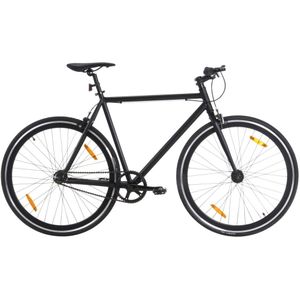 vidaXL Fiets met vaste versnelling 700 c 55 cm zwart