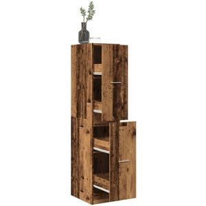 vidaXL Apothekerskast 30x41x1 bewerkt hout oud houtkleurig