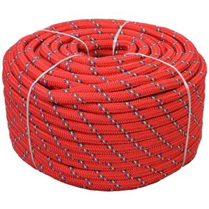 vidaXL Boot touw 18 mm 50 m polypropyleen rood