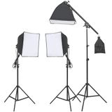 vidaXL Fotostudioset met verlichtingsset en achtergrond