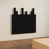 vidaXL Hoofdbord wandmontage 82,5x3x80 cm massief grenenhout zwart