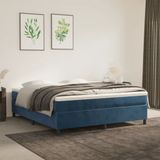 vidaXL-Boxspringframe-fluweel-donkerblauw-180x200-cm