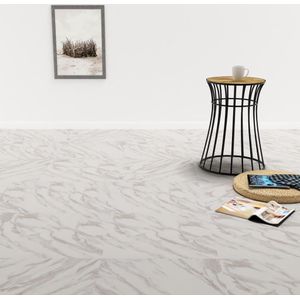 vidaXL Vloerplanken zelfklevend 5,11 m² PVC wit marmerpatroon