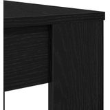 vidaXL Eettafel 120x60x76 cm spaanplaat zwart eikenkleurig