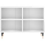 VidaXL TV-meubel 69,5x30x50 cm - Bewerkt Hout - Hoogglans Wit