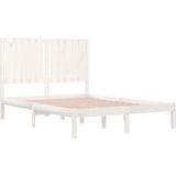 vidaXL - Bedframe - massief - hout - witx190 - cm