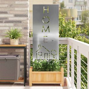 vidaXL Tuin decoratief paneel Zilver 50 x 140 cm Gegalvaniseerd staal