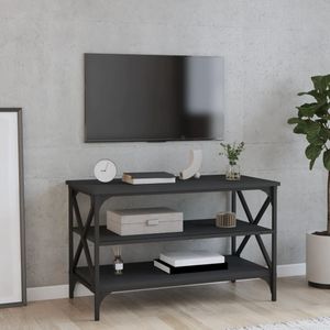 vidaXL-Tv-meubel-80x40x50-cm-bewerkt-hout-zwart