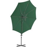 vidaXL Zweefparasol met stalen paal 300 cm groen