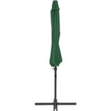 vidaXL Zweefparasol met stalen paal 300 cm groen