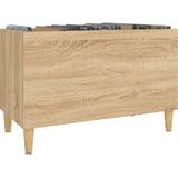 vidaXL Platenkast 74,5x38x48 cm bewerkt hout sonoma eikenkleurig