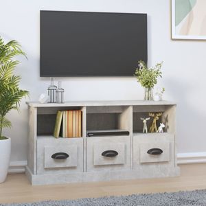 VidaXL Tv-meubel 100x35x50 cm - Bewerkt Hout - Betongrijs