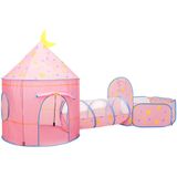 vidaXL Kinderspeeltent met 250 ballen 301x120x128 cm roze