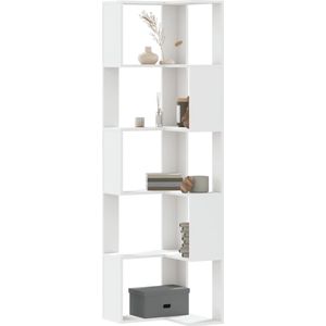 vidaXL Boekenkast 5-laags hoek 50x50x179 cm bewerkt hout wit