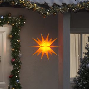 vidaXL Kerstlamp met LED inklapbaar 43 cm geel