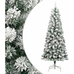 vidaXL Kunstkerstboom met scharnieren en sneeuw 240 cm