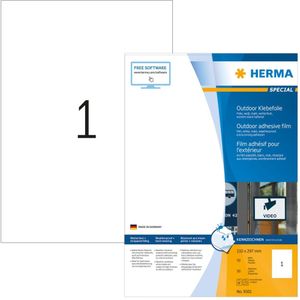 HERMA Folie-etiketten weerbestendig 50 vellen A4 210x297 mm wit