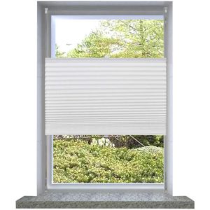 vidaXL - Rolgordijn - 40x200 - cm - geplooid - wit