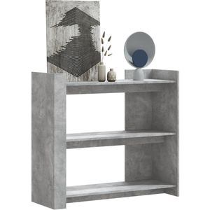 vidaXL Wandtafel 100x35x90 cm bewerkt hout betongrijs