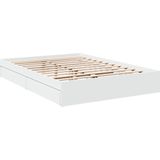 vidaXL Bedframe met lades bewerkt hout wit 150x200 cm