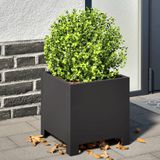 vidaXL Plantenbak 30x30x30 cm staal zwart