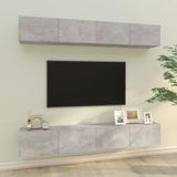 VidaXL TV-wandmeubels 4 st 100x30x30 cm Betongrijs