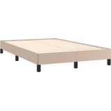 vidaXL Bedframe kunstleer cappuccinokleurig 120x190 cm