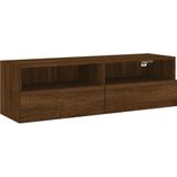 vidaXL Tv-wandmeubel 100x30x30 cm bewerkt hout bruineikenkleurig