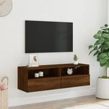 vidaXL Tv-wandmeubel 100x30x30 cm bewerkt hout bruineikenkleurig