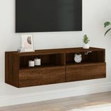 vidaXL Tv-wandmeubel 100x30x30 cm bewerkt hout bruineikenkleurig