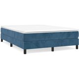 vidaXL-Boxspringframe-fluweel-donkerblauw-140x200-cm