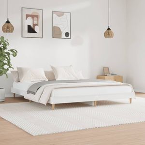 vidaXL-Bedframe-bewerkt-hout-hoogglans-wit-160x200-cm