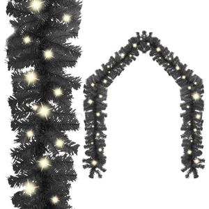 vidaXL Kerstslinger met LED-lampjes 5 m zwart - Spectaculaire kerstversiering met zuinige LED-technologie