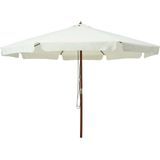 VidaXL Parasol Houten Paal 330 cm Zandwit