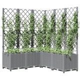 VidaXL-Plantenbak-met-latwerk-120x120x136-cm-polypropeen-lichtgrijs