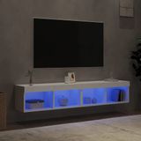 vidaXL Tv-meubels met LED-verlichting 2 st 80x30x30 cm wit