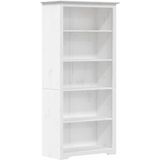 vidaXL Boekenkast 5-laags BODO 80x38x180 cm massief grenenhout wit