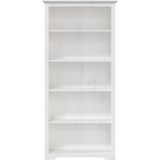 vidaXL Boekenkast 5-laags BODO 80x38x180 cm massief grenenhout wit